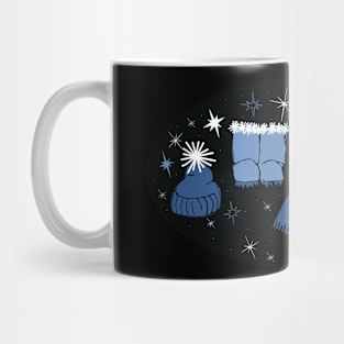 Winter weather snow lover gear cartoon illustration Mug